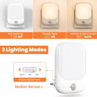 Lámpara De Noche LED Con Sensor De Movimiento Para Habitación Infantil EU Plug Automático De Atardecer a Amanecer Sensor Dimmable Sin Cable Para Armario - details 5