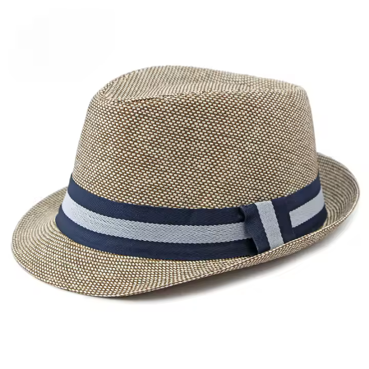 Sombrero Fedora De Lujo Para Hombres Mayores Protección Solar Para Playa Y Bodas Sombrero De Paja Para Fiesta De Jazz En Primavera Y Verano - 1