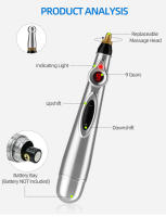 Pluma de acupuntura inteligente para fisioterapia, Draga de masaje de puntos de acupuntura, pluma de meridianos - details 1