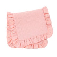 Alfombrilla De Encharcado Ruffle Para Bebé 100% Algodón Muselina Ruffle Pañuelos De Burp Para Recién Nacidos Unisex - details 2