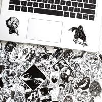 50pcs Pegatinas Góticas Para Adolescentes Boys Estilo Punk Satánico Calavera Horripilante Para Portátil Libro Equipaje - details 10