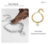 Encanto Pulsera de diamantes con incrustaciones de candado en forma de corazón estilo Ins, pulsera de hebilla extraíble de acero de titanio, nicho ligero, joyería de mano de moda versátil de lujo, joyería de mujer de tamaño ajustable - details 8