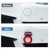 Adornos De Remolque Para Coche Diseño De Anillo De Carreras Decoración De Auto Simulación De Remolque Ante Y Trasero Material ABS Plástico - details 8