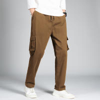 Nuevos Pantalones Cargo Rectos Para Hombre Primavera Otoño Con Multíples Bolsillos Estilo Safari Cotas Medio Peso Cintura Media Tipo Regular - details 6