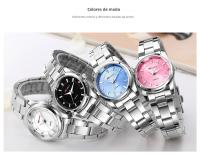 Reloj De Lujo Para Mujer 29mm Moda Acero Inoxidable Con Diamantes Rosa Minimalista Reloj De Pulsera Para Niña Viajes Al Aire Libre - details 1