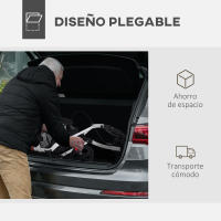 HOMCOM Andador para Ancianos Plegable de Aluminio Andador para Personas Mayores con 4 Ruedas y Bandeja Andador con Altura Ajustable Frenos de Maneta y Bolsa de Transporte Blanco - details 5