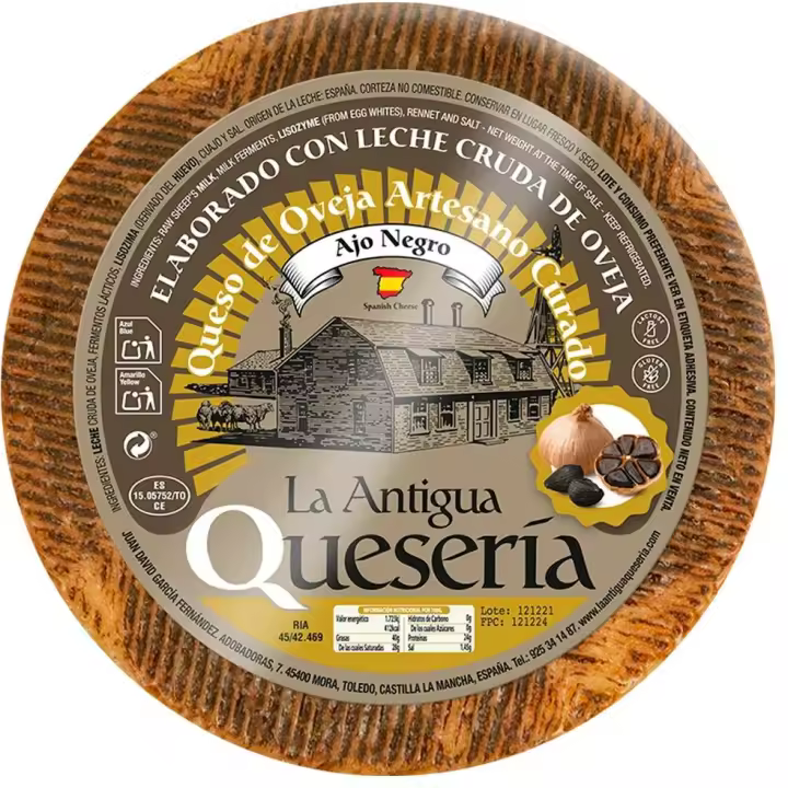 Queso Artesano Curado con Ajo Negro Leche Cruda - 1