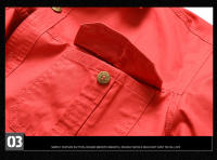 Camisa De Trabajo Para Hombre Casual Larga Con Bolsillos Algodón Puro Primavera Otoño Estilo Casual Cuello En V Tacón Regular - details 17