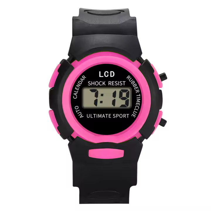 Reloj Deportivo Para Niños Con Correa De Silicona Y Pantalla LED Reloj Digital Para Niñas Y Niños Estudiantes Resistentes Al Agua - 1