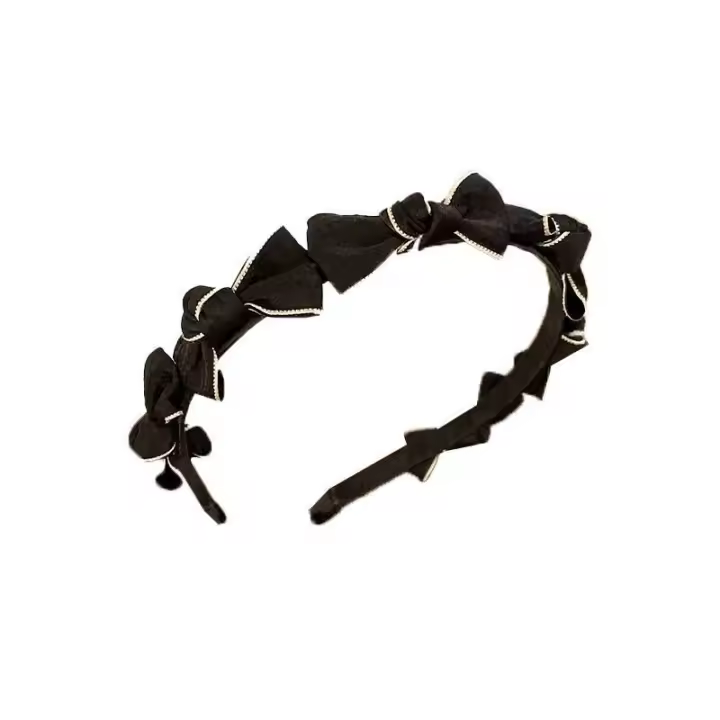 Diadema De Cuello Con Lazo Estilo Coreano Accesorio De Pelo Para Mujer Diadema Decorativa De Poliéster Para Uso En Exteriores Todas Las Estaciones - 1