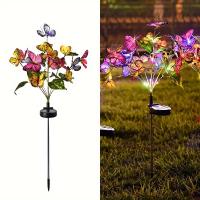 Luz Solar De Mariposa Para Jardín 1pc Lámpara Decorativa Impermeable Para Exterior Iluminación De Fiesta Para Jardín Patio Camino - details 1