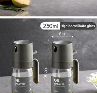 Oil Spray Bottle 250ml High Borosilicate Glass Cooking Oil Dispensers Olive Oil Sprayer Mister for Air Fryer Salad Baking - details 2
