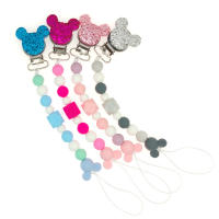 Cadena De Chupete Para Bebé Con Bolas De Silicona Y Juguetes De Mordedor Clip Para Chupete Regalo Con Diseño De Animal Divertido Tamaño 23cm Peso 24g - details 0