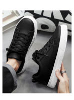 Zapatos De Cuero PU Sólidos Para Hombre Zapatillas De Moda Casual De Plataforma Trendy Student Cuero Artificial Lujo Zapatos De Primavera/Otoño - details 14