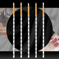 5 Pcs Cepillos De Uñas De Silicona Para Modelado Arte De Uñas Y Escultura De Cerámica Hueca Herramienta UV Gel Formación - details 13