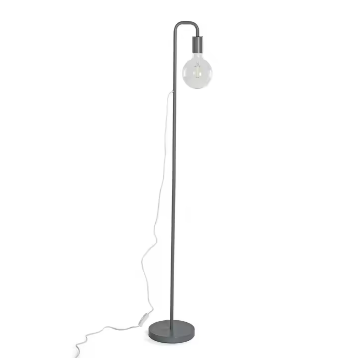 Lámpara de Pie Versa Ruber Gris 20 x 132,5 x 21 cm Metal - 1