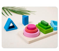 Juguetes De Madera Montessori Para Bebés Sorteo Y Pila De Formas Y Colores Juego De Enseñanza Temprana Para Niños De 1 a 6 Años - details 5