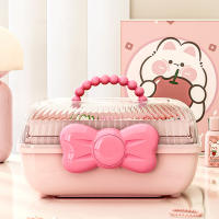 Caja De Almacenamiento Para Accesorios De Pelo Con Manija Organizador Multicapa Para Niñas Bolso De Joyería Multipropósito - details 7