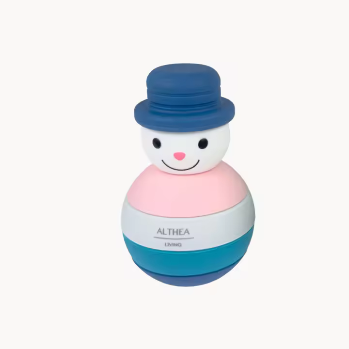 Juguete apilable: muñeco de nieve y árbol de navidad de silicona orgánica para bebés - Althea Living - 1
