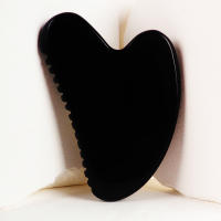 Black Obsidian Gua Sha Facial Herramienta De Cuidado De La Piel Massajeador De Piedra Mineral Natural Para Ojos Cabeza Y Cuerpo - details 0