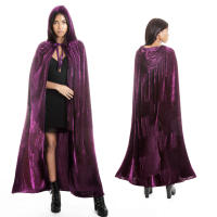 Largo Capa con Capucha Terciopelo Disfraz de Vampiro Halloween Capa Medieval Disfraz para Fiesta de Carnaval y Halloween - Capa Disfraz Adulto para Unisex Mujer y Hombre, Color Blanco,Verde,Negro,Rojo,Rojo oscuro,Morada,tamaño 135cm/150cm/170cm - details 7
