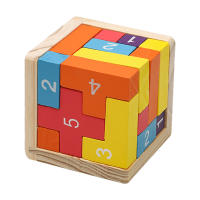 Juguetes De Puzzle 3D De Madera Colorida Luban Lock Clásico Juego Inteligente Para Niños Y Adultos Mini Cubo MBS-145 - details 2