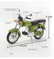 Modelo De Motocicleta Honda JiaLing JH-70 a Escala 1:12 Para Niños Juguete De Aleación De Metal Con Música Y Luz Absorción De Choque Clásica Regalo Ideal Para Coleccionistas - details 2