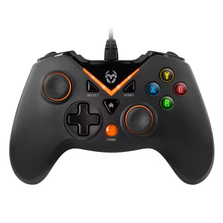 KROM KEY- Gamepad Alámbrico, Modos de juego X-input y Direct- input, Joystick y Gatillos Analogicos, Función Turbo Disparo Rapido,PC, Play station 3 y android 4,2, Negro - 1