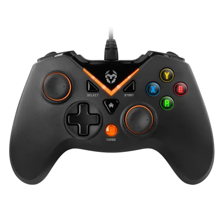 KROM KEY- Gamepad Alámbrico, Modos de juego X-input y Direct- input, Joystick y Gatillos Analogicos, Función Turbo Disparo Rapido,PC, Play station 3 y android 4,2, Negro - 1