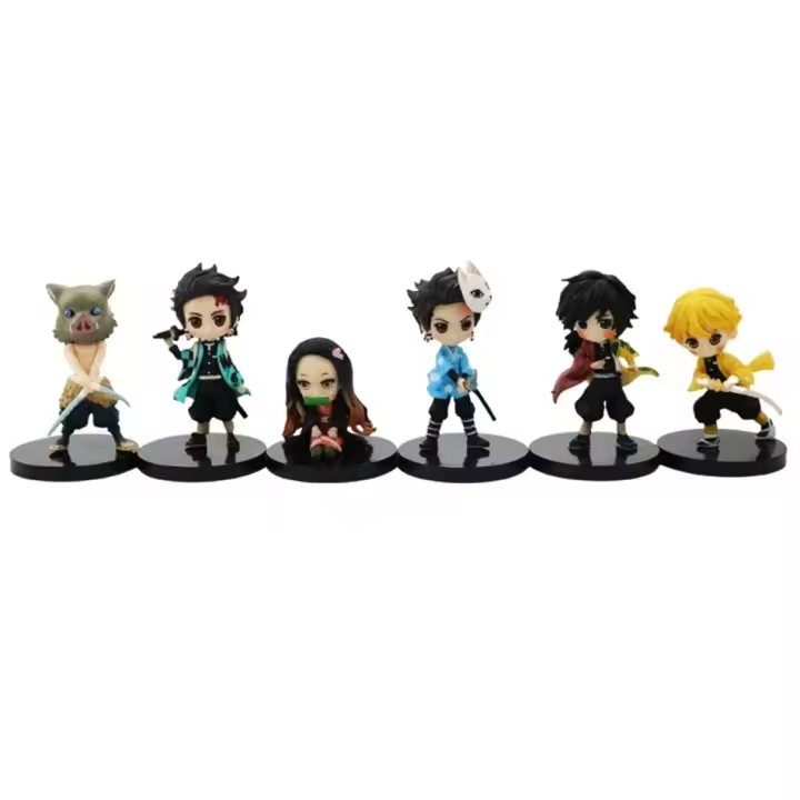 Figura De Acción Demon Slayer Kimetsu No Yaiba Kamado Tanjirou Con Agatsuma Zenitsu Nezuko Kyoujurou PVC Modelo Juguete Regalo Para Fans De Anime - 1