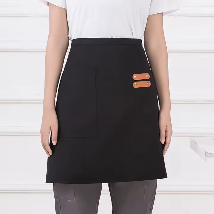 Delantal De Verano De Lona Impermeable Medio Con Bolsillo Para Uniforme De Waiter Para Sastre O Maternidad 8 Colores Tamaño 53*65cm - 1