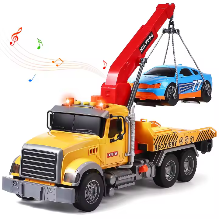 Carro de Rescate Grande, juguetes de Rego para niños de 3, 4, 5, 6, 7 Y 8 años with Coche de Carreras, Carro de grúa with Luces y Sonidos, Juguete Educational para niños - 1