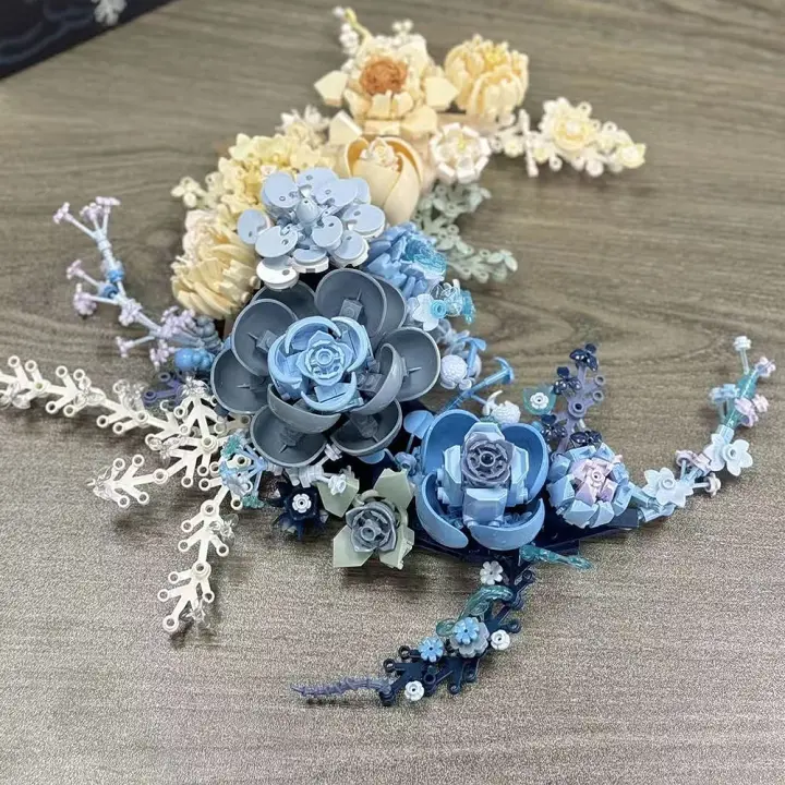 Bloques De Construcción Creativos En Forma De Luna Y Rosa 934 Piezas Juguete Para Adultos Regalo De San Valentín Y Navidad Unisex - 1