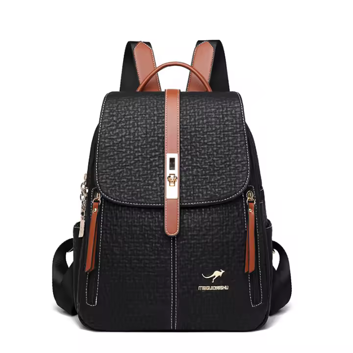 Mochila De Cuero De Alta Calidad Para Mujer Bolsa De Viaje Con Gran Capacidad Bolsa Escolar Estilo De Moda Mochilas Para Damas - 1