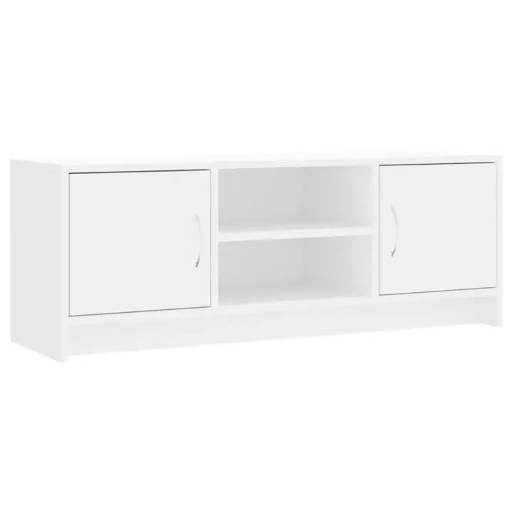 Mueble de TV madera de ingeniería blanco 102x30x37,5 cm - 1