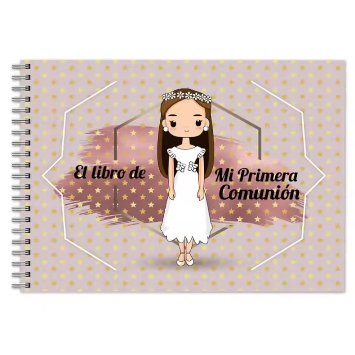 Libro álbum de recuerdos de la 1ª comunión Modelo Kawaii niña Antracita Raíz Inicio Para eventos Comuniones Album Papeleria Libros de comunion   Antracita - 1