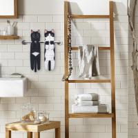 Toalla de Mano Gato Decorativa - Animal Absorbente Suave - Regalos Graciosos para Amantes de los Gatos - Negro - details 2