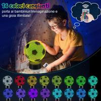 Gift de Fútbol para Niños 8 10 Años, 3D LED Lámpara de Noche with Remote Control, Cumpleaños Navidad Decoración  football - details 0
