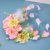 Clip De Cabello Para Novia Rosa Complemento Floral Para Bodas Accesorios De Cabello Tradicionales Para Fiestas Carnavalescas Y Festivas - details 1