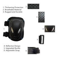 VE Juego de rodilleras, paquete de 6, juego de equipo de Protección con rodillera, muñeca, Codo, Kit de almohadillas de seguridad para niños, adolescentes, patinaje, cycling, monopatín, rodillo - details 1