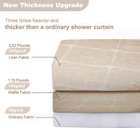 Cortina de Ducha Bohemia, Juego de Cortinas de baño Resistentes de 330g/m² with Borla, 180X200cm - details 4
