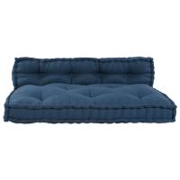 Cojín de Sofá de Pallet con Respaldo vidaXL Tela Azul - details 0