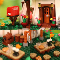 Bloques Creativos De Navidad Con Estrella Y Casa De Cenicienta Juguete De Construcción Miniatura Con Luz LED Regalo Ideal Para Xmas Para Adultos - details 4