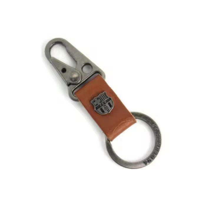 Llavero de Piel y Metal FC Barcelona Monedero Marrón 85624 - 1