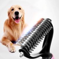 Cepillo De Aseo Para Mascotas Herramienta De Pelaje De Perro Y Gato Eliminador De Pelo Para Cachorros Y Perros Tamaño 17X9cm 17X7cm Material Acero Inoxidable - details 7