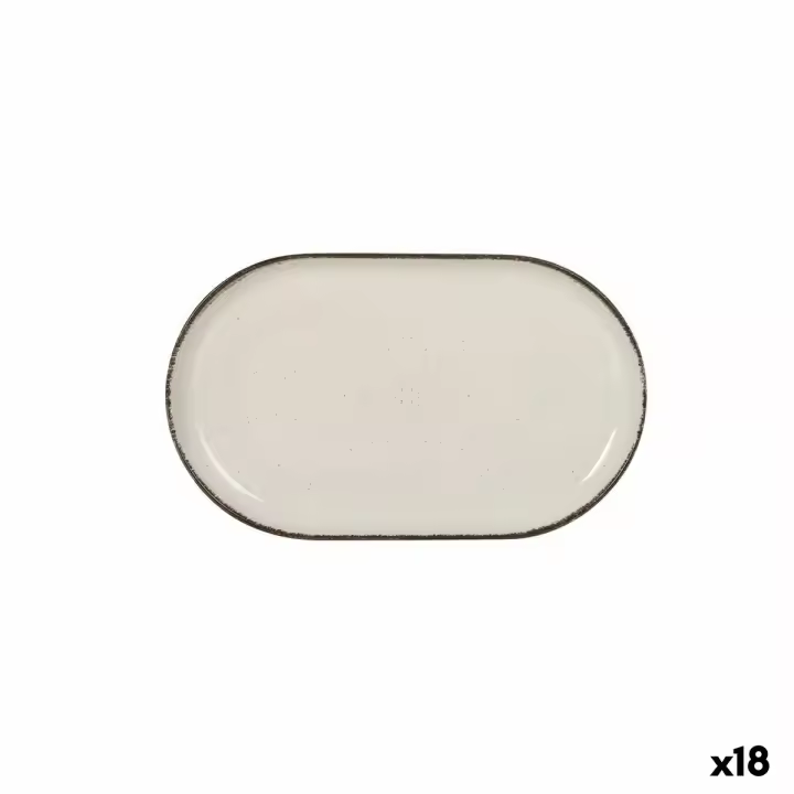 Fuente de Cocina La Mediterránea Anllo Ovalado 25 x 15 x 2,2 cm (18 Unidades) - 1