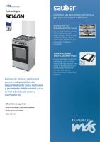 Cocina de gas SAUBER SCI5GB 5 GAN BUTANO zonas coccion con portabombonas inox ENVÍO Y RETIRADA GRATIS - details 3
