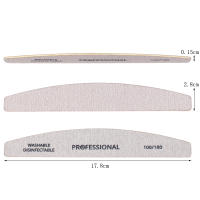 Lote De 10 Archos De Uñas De Madera Profesional 100/180 Limas De Pulido Para Manicura Y Gel Polishing Bloque Gris Archos De Uñas De Madera Sandía - details 6