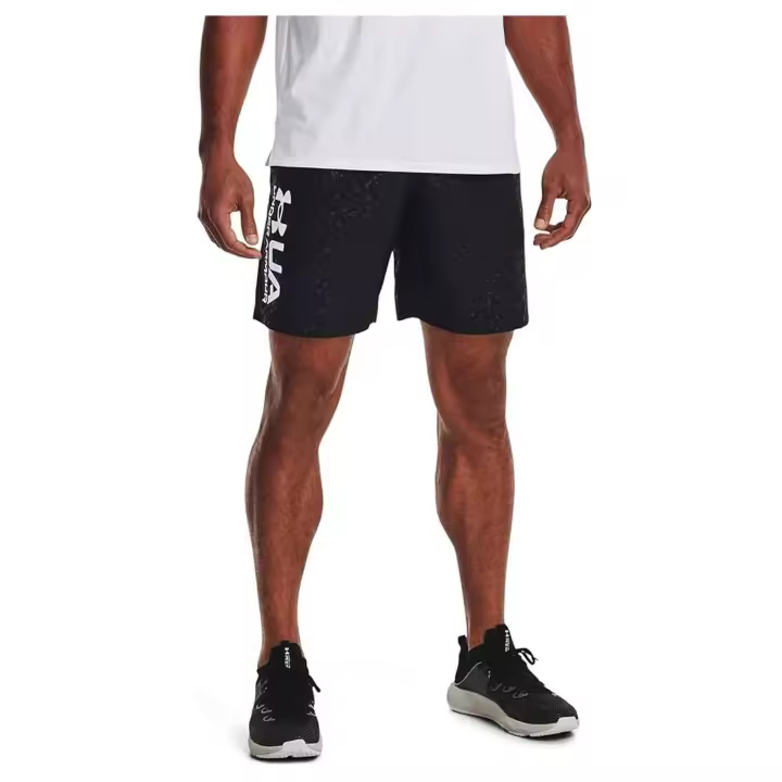 Pantalon Corto Under Armour Woven Emboss para hombre en color negro - 1