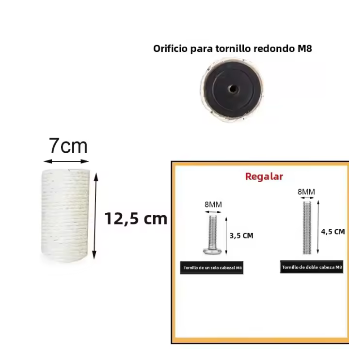 Palo De Afilado Para Gato DIY Juego De Rascado Para Árbol De Gatos Marco De Subida Para Gatos Juguete Para Gatos Con Alambre De Sisal Evita Dañar Muebles - 1